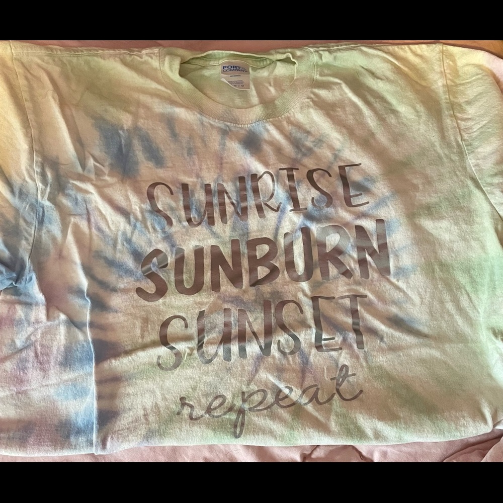 Nice comfy shirt! Won at after prom. Hardly worn!